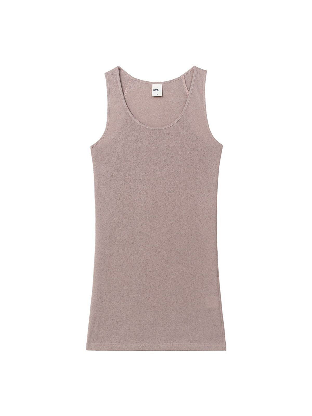 Simple Project Slim Fit Knitted Tank Top in Beige