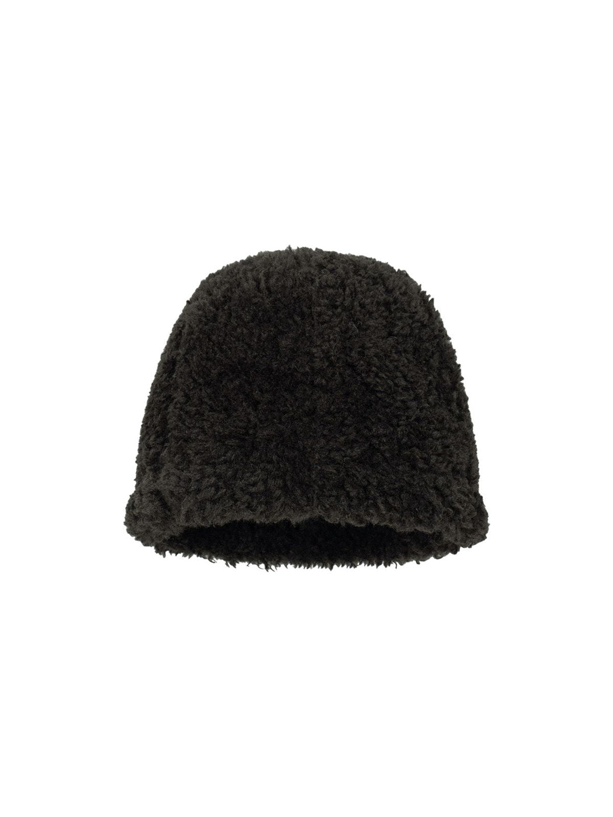 Simple Project Faux Shearling Sailor Hat in Black
