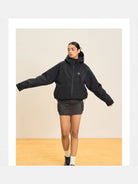 Ariseism Weather Resistant Hooded Jacket in Black - On Model