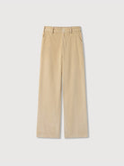 ROYA Supima Cotton Corduroy Trousers in Beige