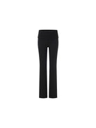 PUKI Ribbed Waist Micro Flare Pants in Black