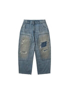 MasonPrince Distressed Coarse Weave Jeans in Denim