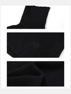 Ariseism Mock Neck Lambswool Blend Sweater in Black - Detail