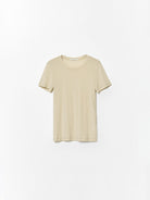 RandomPiece Lambswool Scoop Neck Tee in Beige