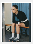 OLDORDER Turbo Lite Blue Hour Sneakers in Navy - On Model