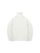 NANS Warm Fleece Blend High Neck Tee in White