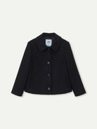 PUKI Cropped Tweed Jacket in Black