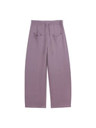Simple Project Logo Embossed Wide Leg Sweatpants in Lavender