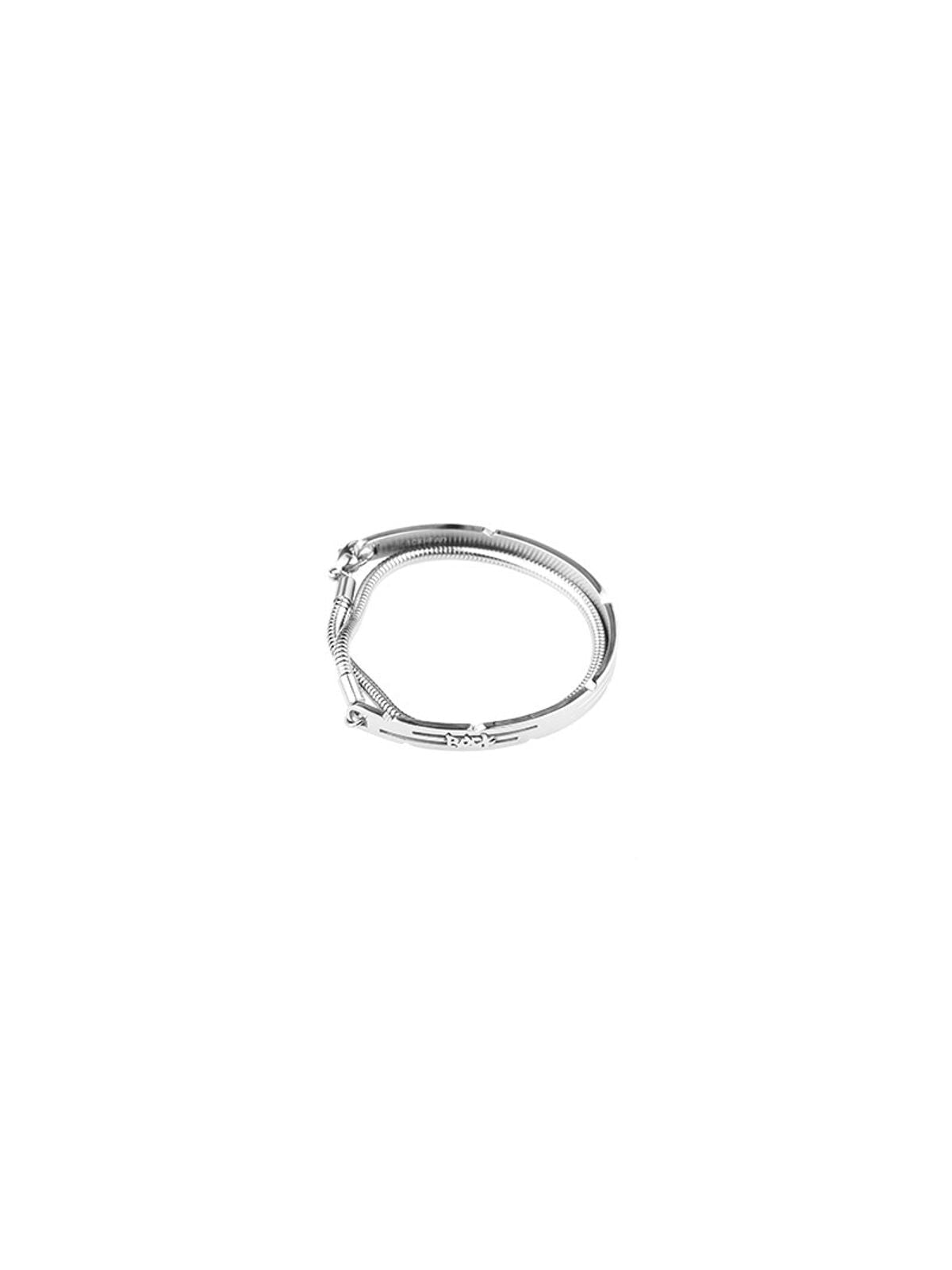 BLACKHEAD Double Layer Steel Bracelet in Silver