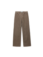 PUKI Heavyweight Corduroy Straight Leg Pants in Beige