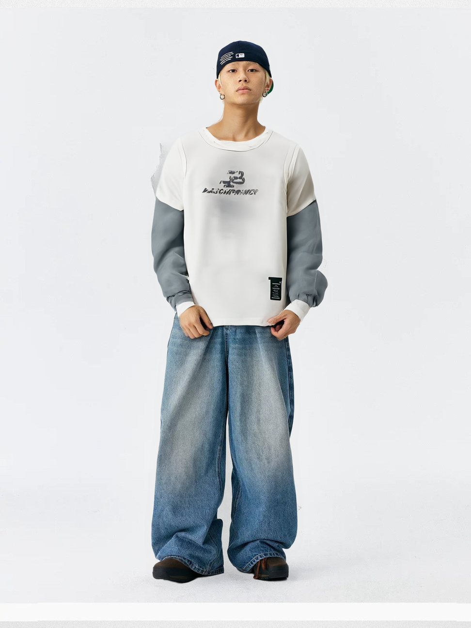 Distressed Logo Tank Top - Gray - Male Model #fullgen #color_gray #gender_male #refimg_79298639364469