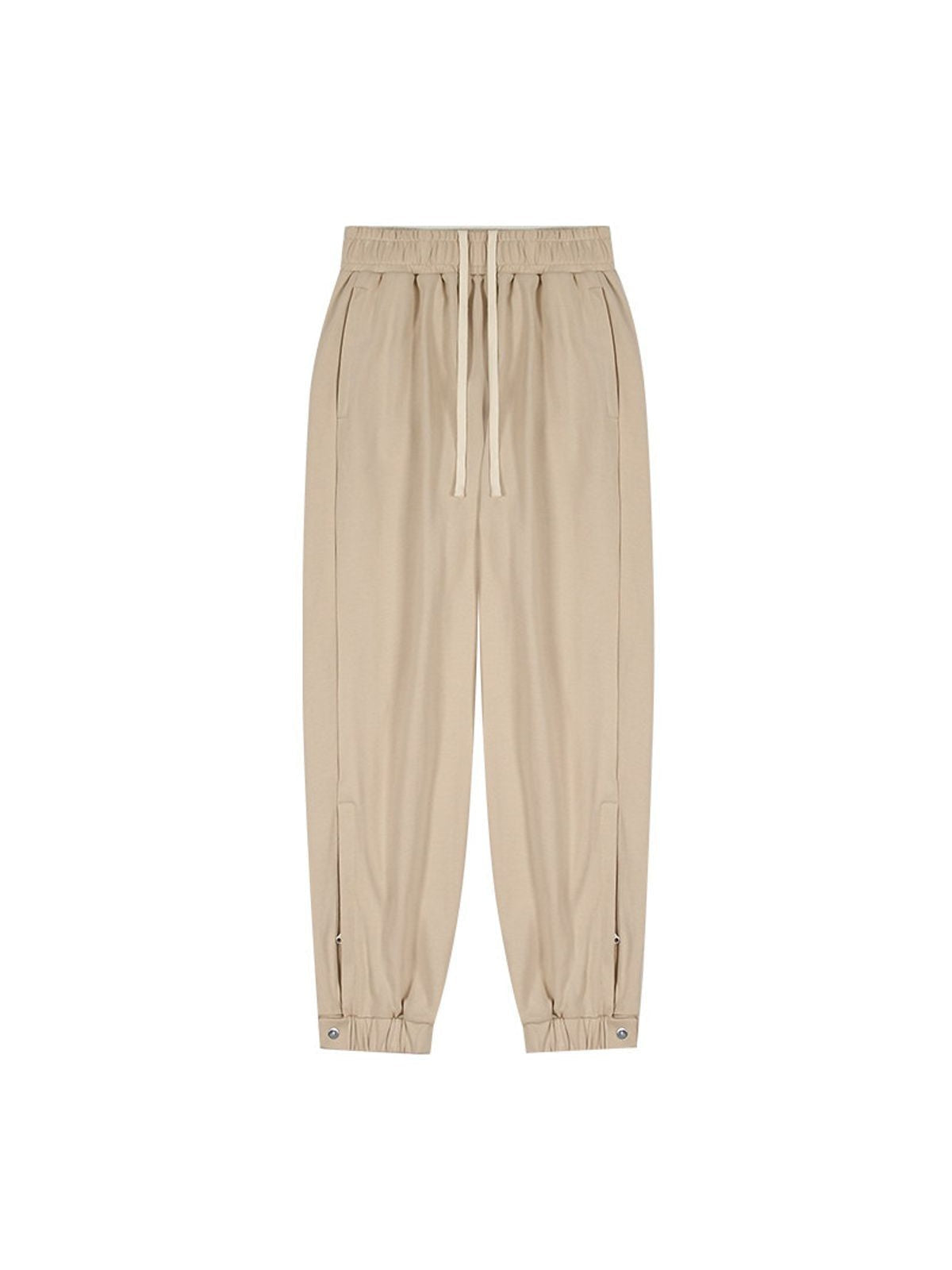 LOSTCTRL Split Hem Heavy Terry Sweatpants in Beige