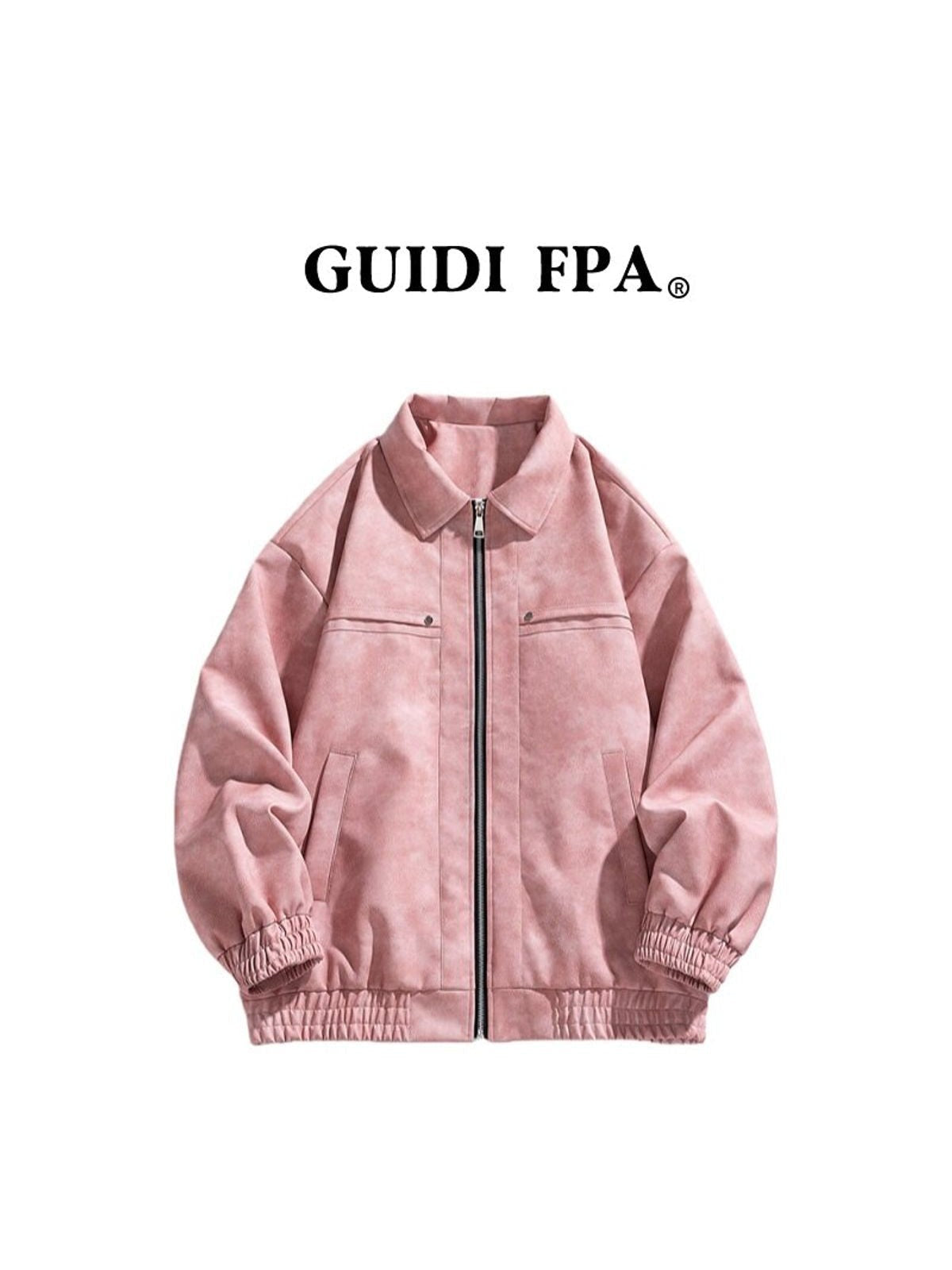 FPA Store Faux Leather Zip Jacket in Pink