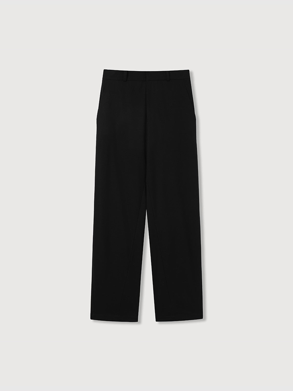 ROYA Tencel Wool Blend Suit Trousers in Black