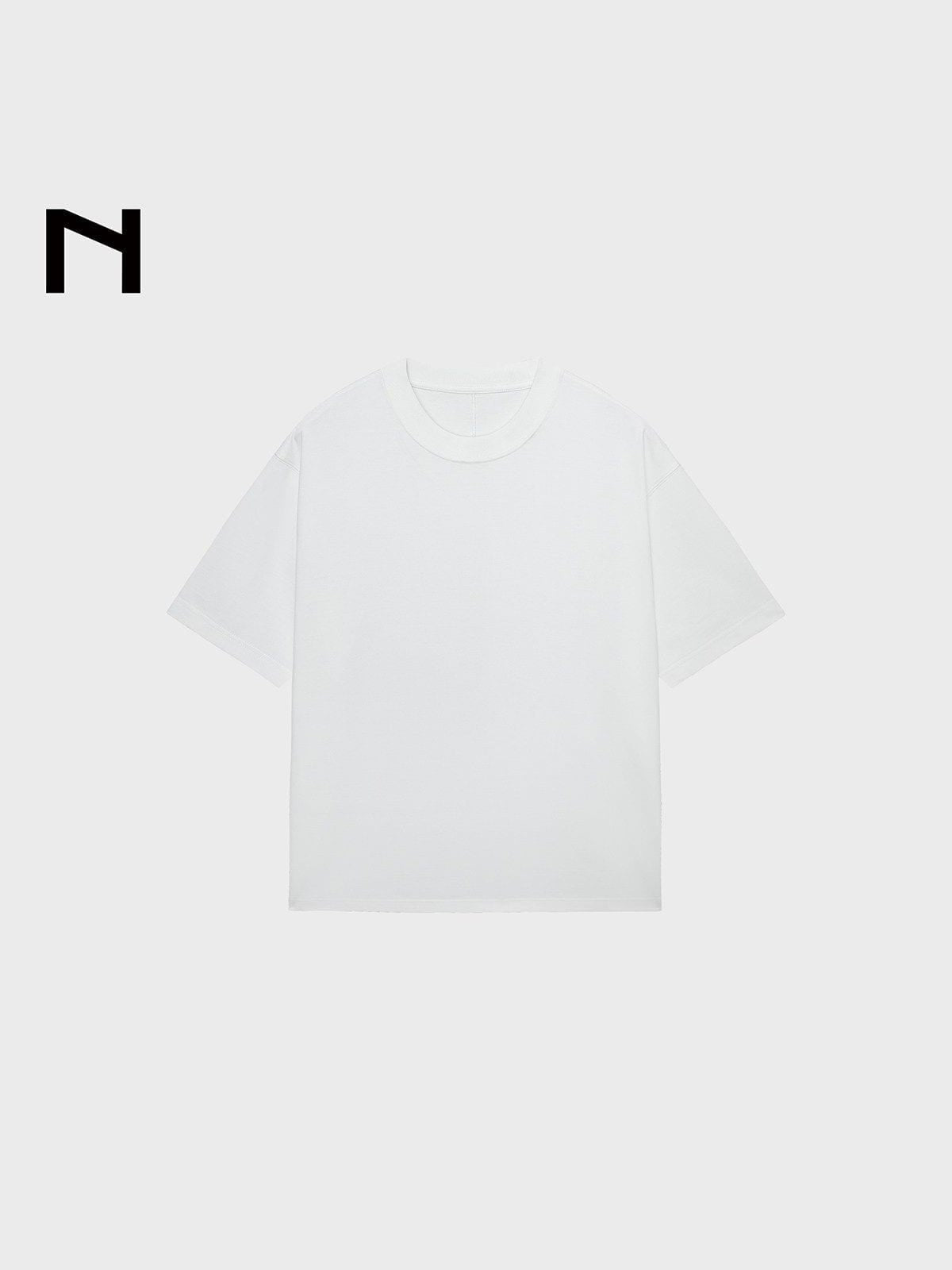 Nans Coolmax Cotton Crew Neck Tee in White