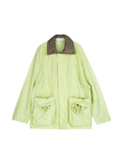 Simple Project Nylon Safari Jacket in Green