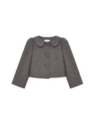 SHUSHUTONG Wool Blend Peter Pan Collar Jacket in Gray