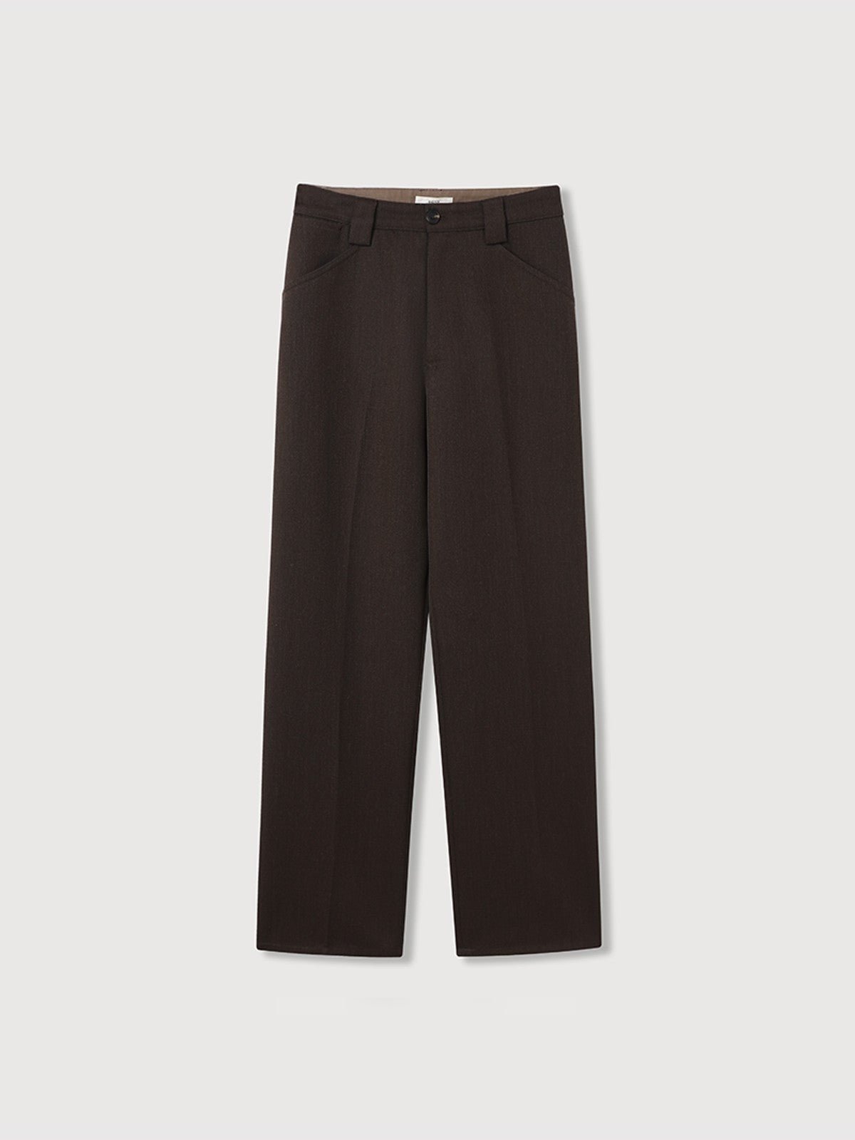 ROYA Heavyweight Merino Blend Trousers in Brown