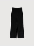 ROYA Supima Cotton Corduroy Trousers in Black