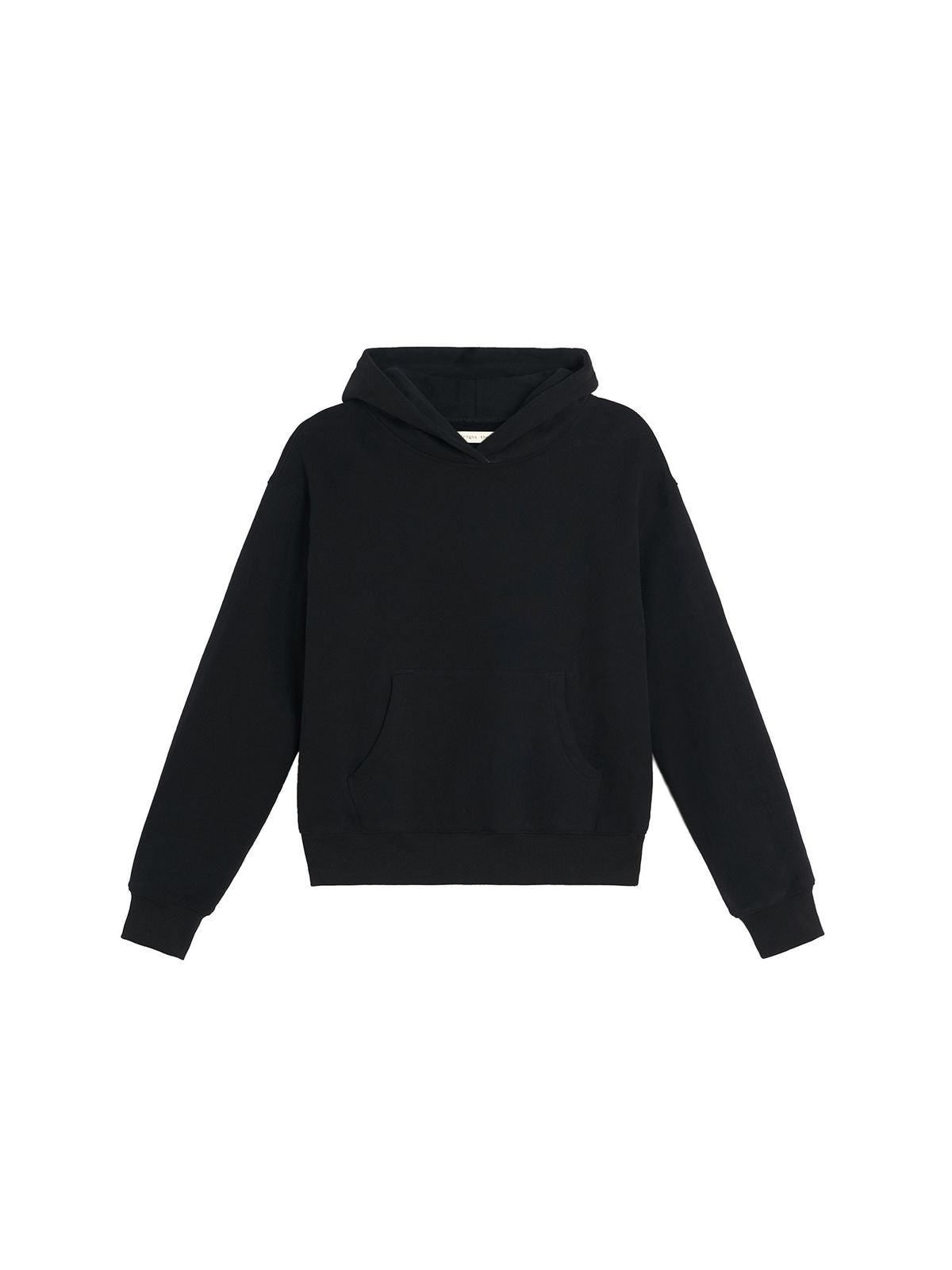 Alright Then 100 Cotton Brushed Fleece Hoodie in Black