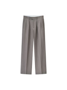 Roolrren Homme Pleated Wool Trousers in Beige