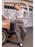 BeerBro Graffiti Print Tee Striped Tank Set in White