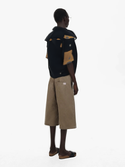 Matte Suede Platform Clogs in Black - Male Model #color_black