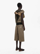 Matte Suede Platform Clogs in Brown - Male Model #color_brown