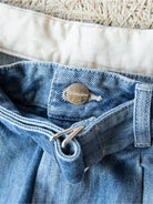 Soda Belted Japanese Selvedge Jeans in Denim - Detail