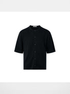 ROYA Lyocell Short Sleeve Cardigan in Black