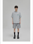 NANS Wilderness Parade Heavyweight T Shirt in Gray - On Model