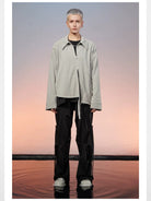 LOSTCTRL Ruched Panel Pants in Gray