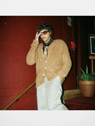 FUTURE UPDATE Retro Acetate Sunglasses in Red - On Male Model