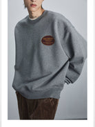 NANS Heavyweight Cotton Terry Crewneck in Gray - On Model
