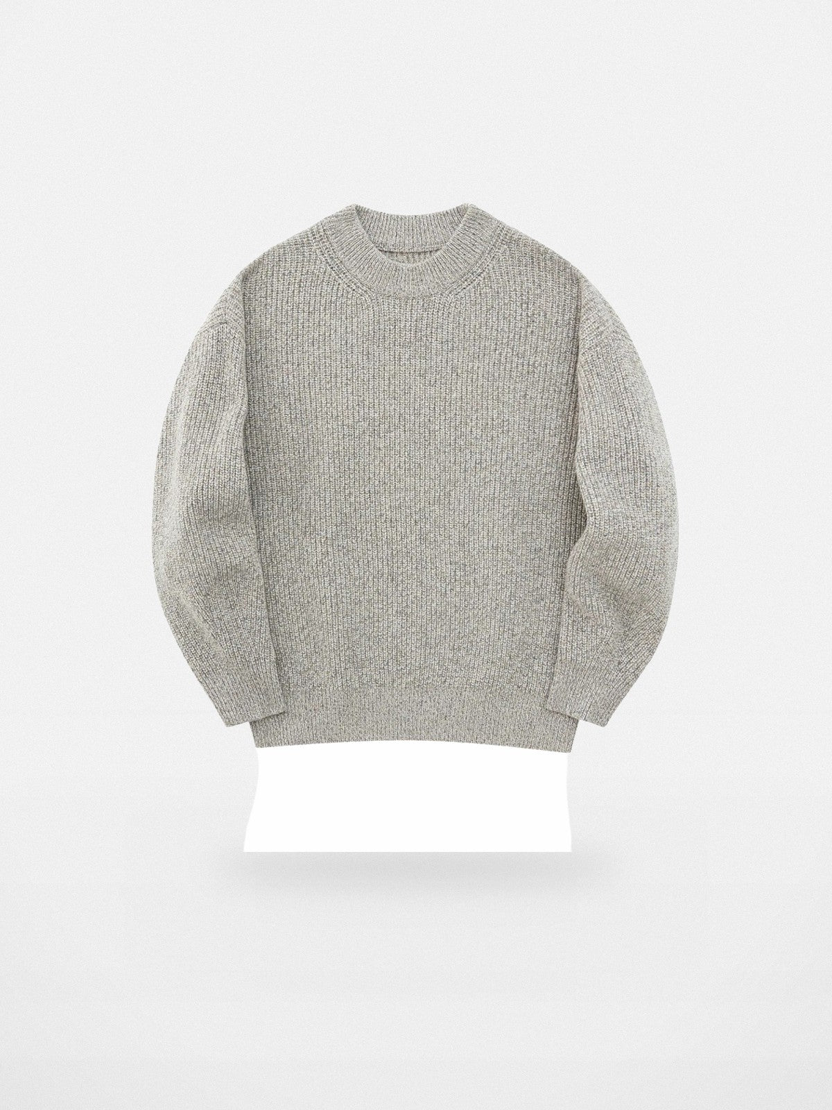 NANS Heavyweight Oversized Merino Crewneck in Beige