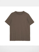 Simple Project Merino Wool Blend Crew T Shirt in Brown