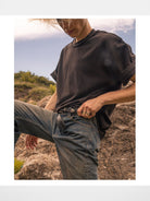 Roolrren Homme Heavyweight Austrian Modal T Shirt in Black - Lifestyle