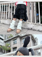 CFIERCE Padded Bunny Ear Helmet in Black - On Model