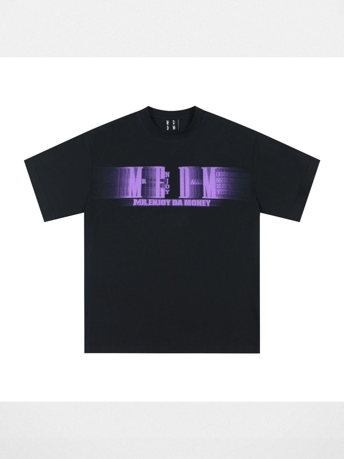 MEDM Shadow Logo Oversized T Shirt in Purple