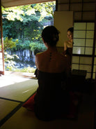 1S STUDIO Acetate Satin Strapless Dress in Brown - On Model