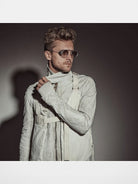 FUTURE UPDATE Detachable Side Shield Sunglasses in Yellow - On Model