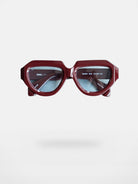 FUTURE UPDATE Geometric Acetate Sunglasses in Burgundy