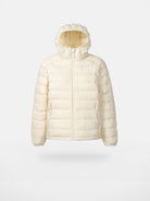 MEDM Waterproof Goose Down Hooded Puffer in White