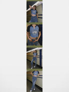 BeerBro Ocean Liner Split Neck Tee in Denim - On Model