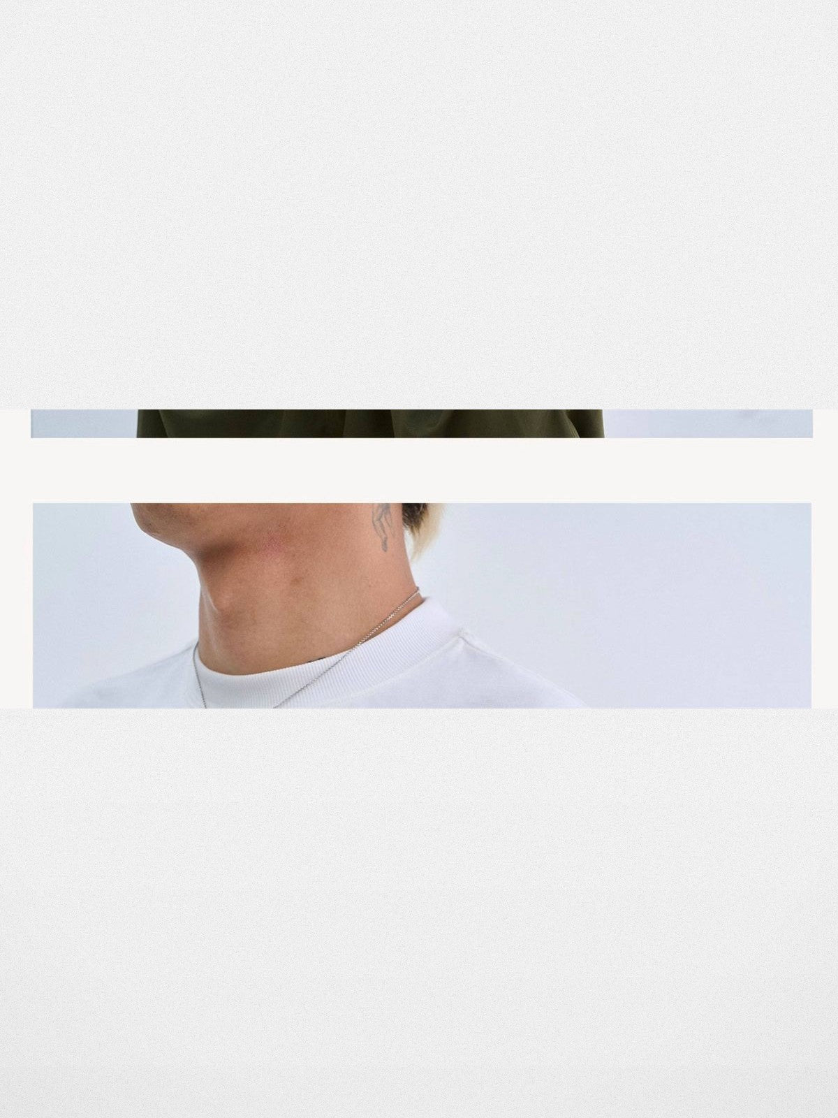 SWFI Heavyweight Cotton Logo T Shirt in White - On Model