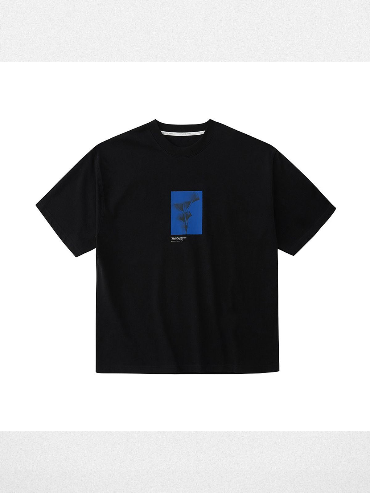 NANS Silent Growth Floral Print T Shirt in Black