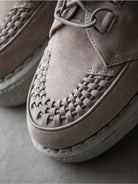 Soda Woven Suede Platform Sneakers in Gray - Detail