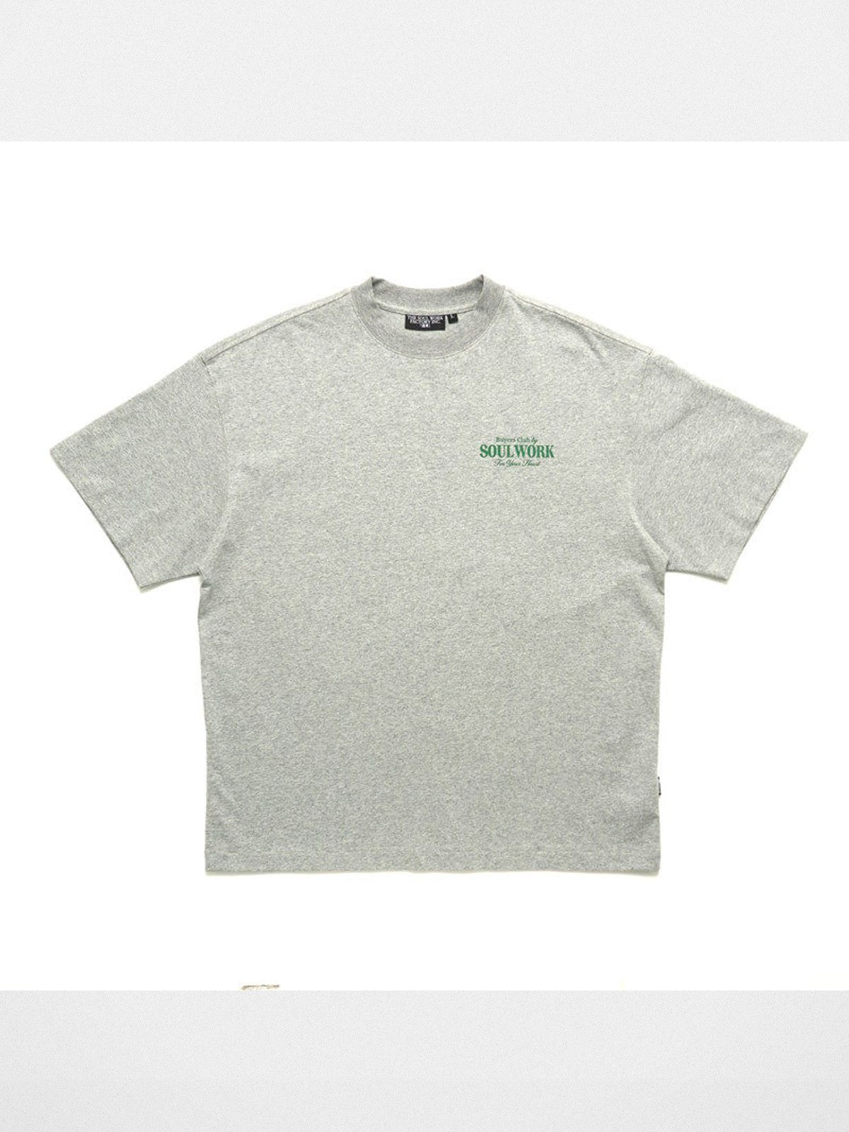 SWFI Heavyweight Cotton Logo T Shirt in Gray
