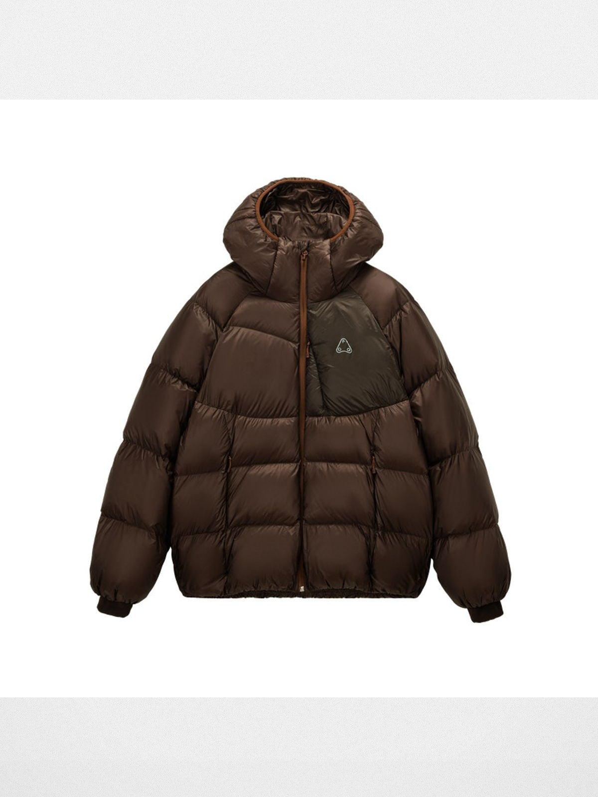 FPA Iridescent 800FP Hooded Down Jacket in Brown