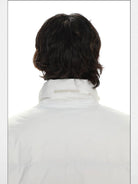 MasonPrince Cropped Down Puffer Jacket in White - On Male Model